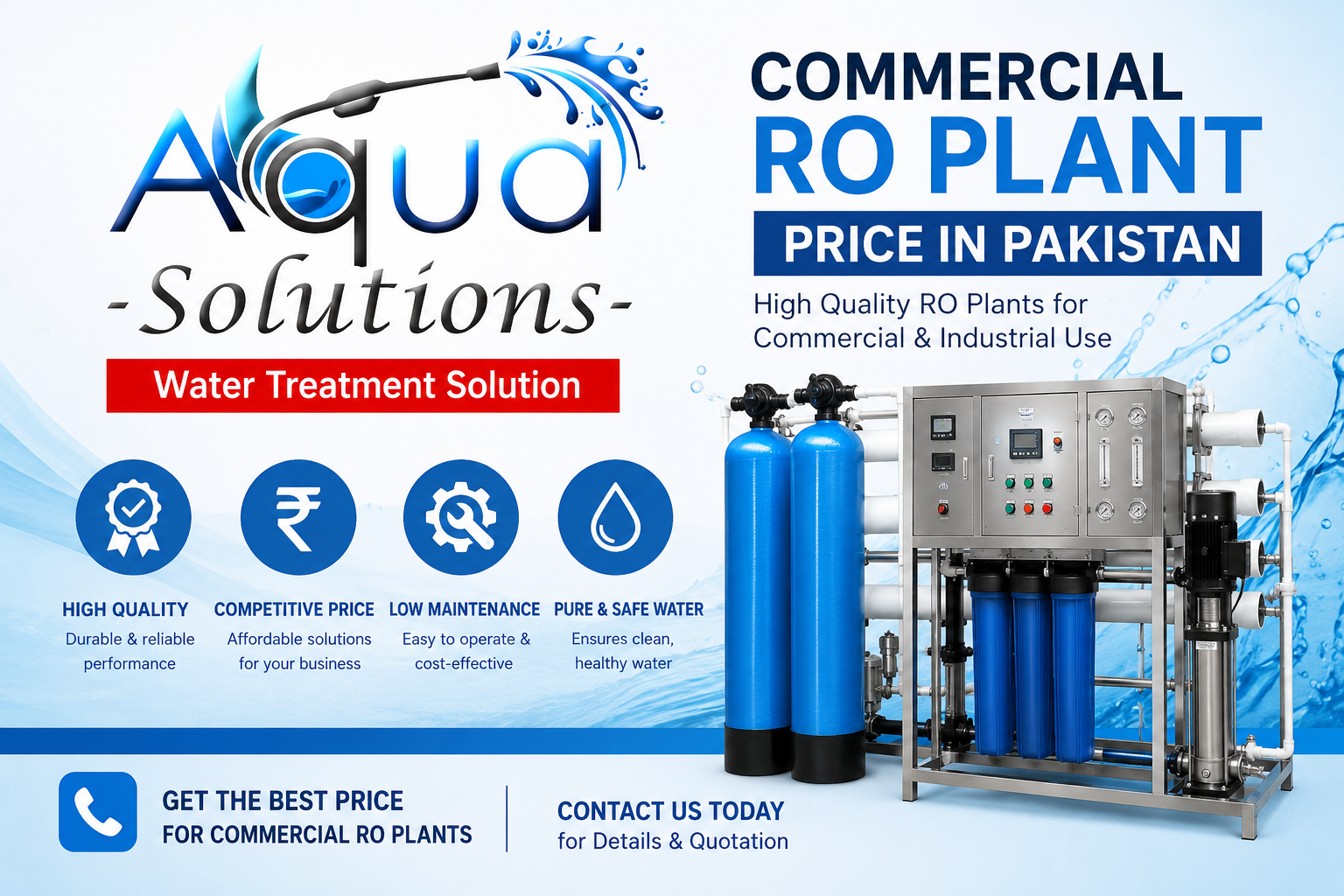 Commercial RO Plant Price in Pakistan 2026 – Real Market Guide by AquaSolution